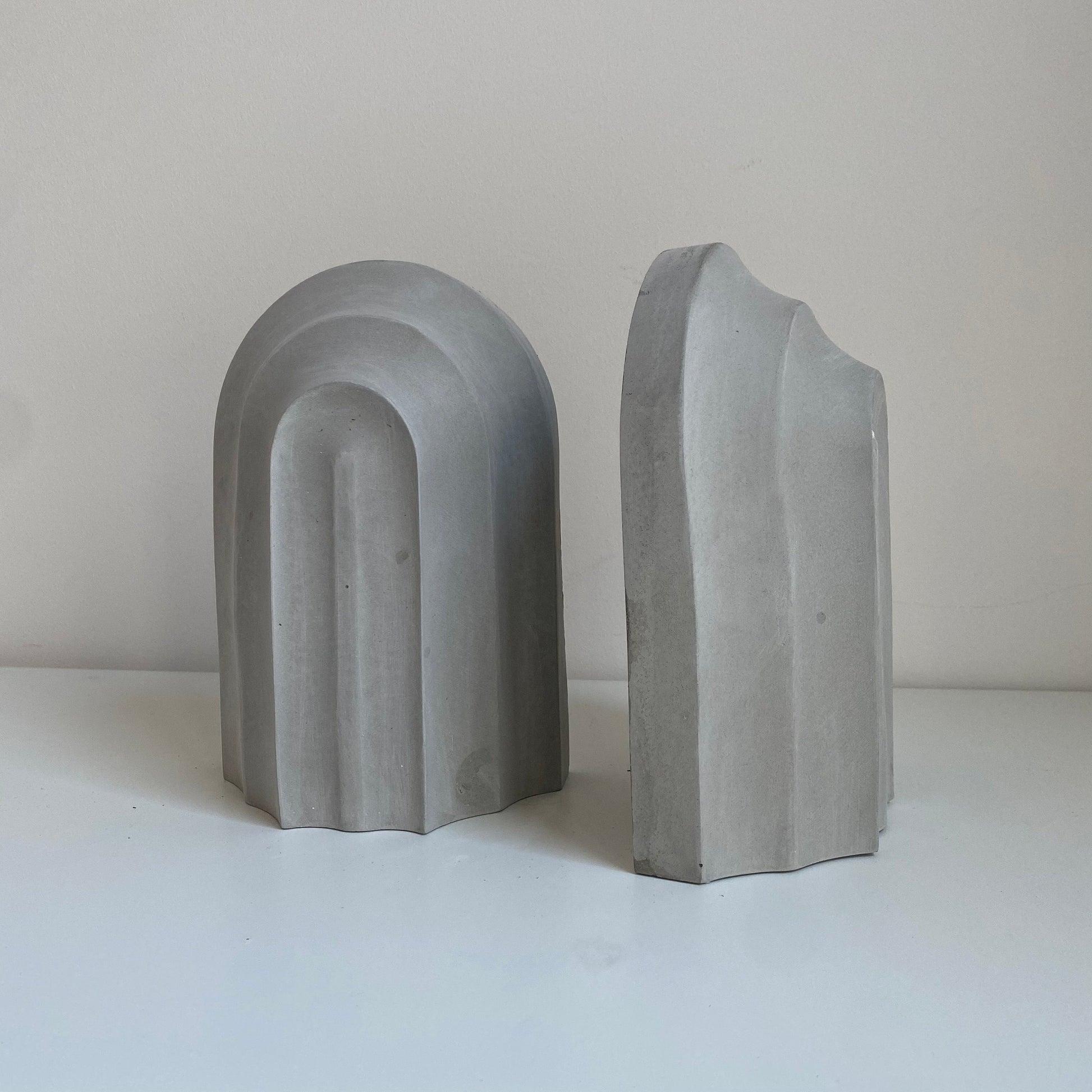 Large Concrete Arch Bookends | Book Holders | Modern Shelf Decor | Nordic Home Decor
