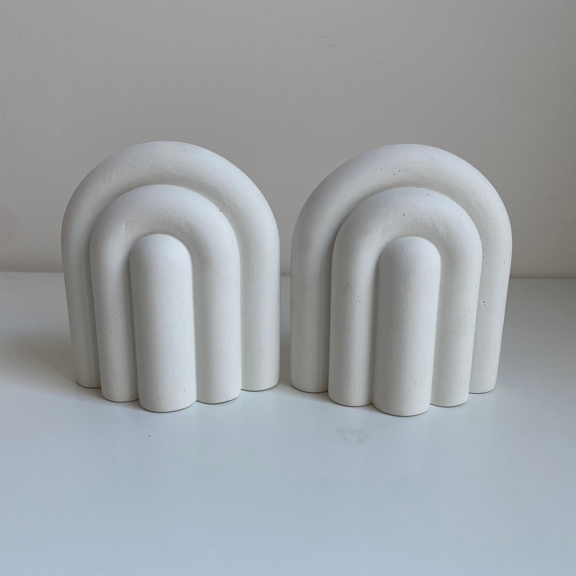 Concrete Arch Bookends | Book Holders | Modern Shelf Decor | Nordic Home Decor