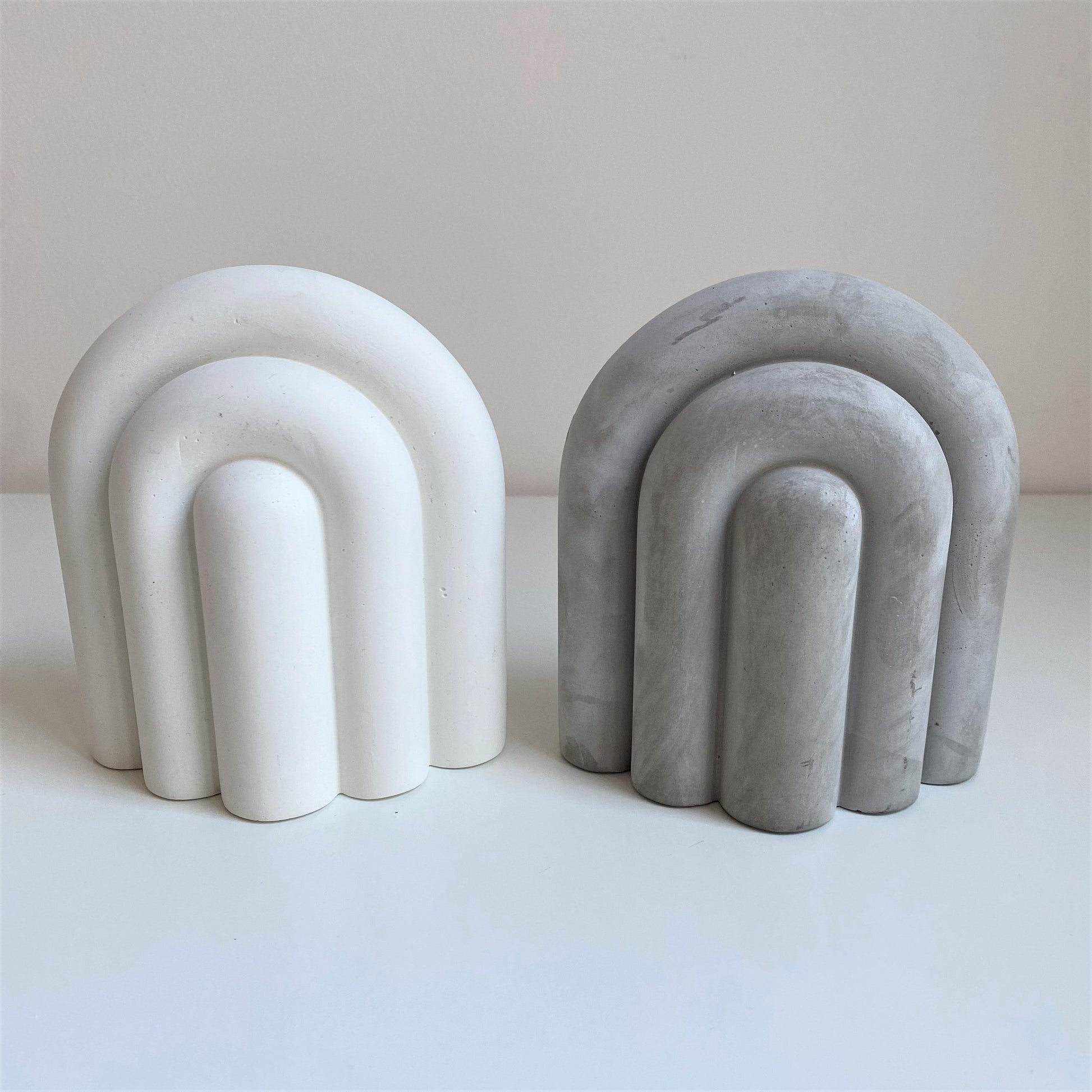 Concrete Arch Bookends | Book Holders | Modern Shelf Decor | Nordic Home Decor