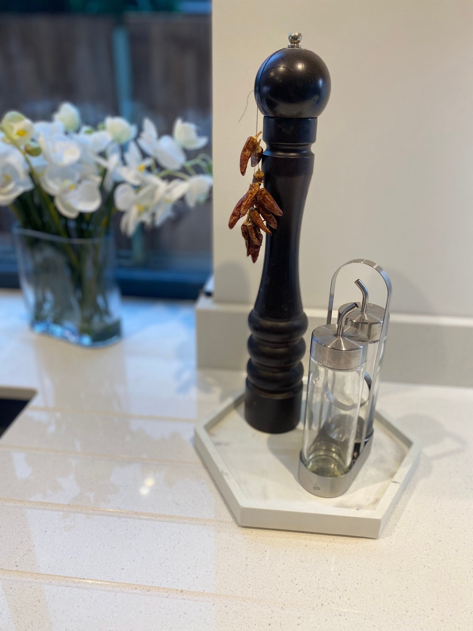 Multiple Sizes Concrete Hexagon Decorative Tray | Display Tray | Hexagon | Wedding Gift