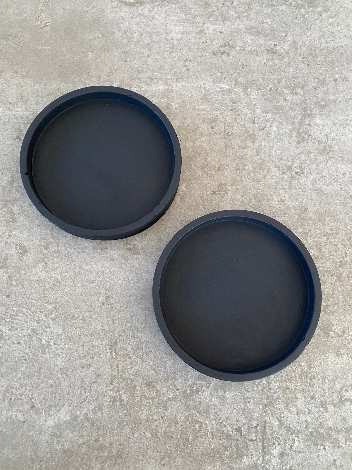 Multiple Sizes Concrete Small Round Decorative Trays | Soap Bottle Dish | Display Trays