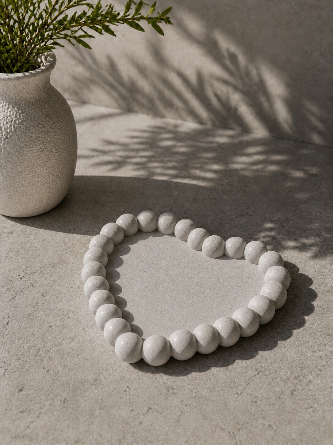 Concrete bubble heart coaster, decorative tray