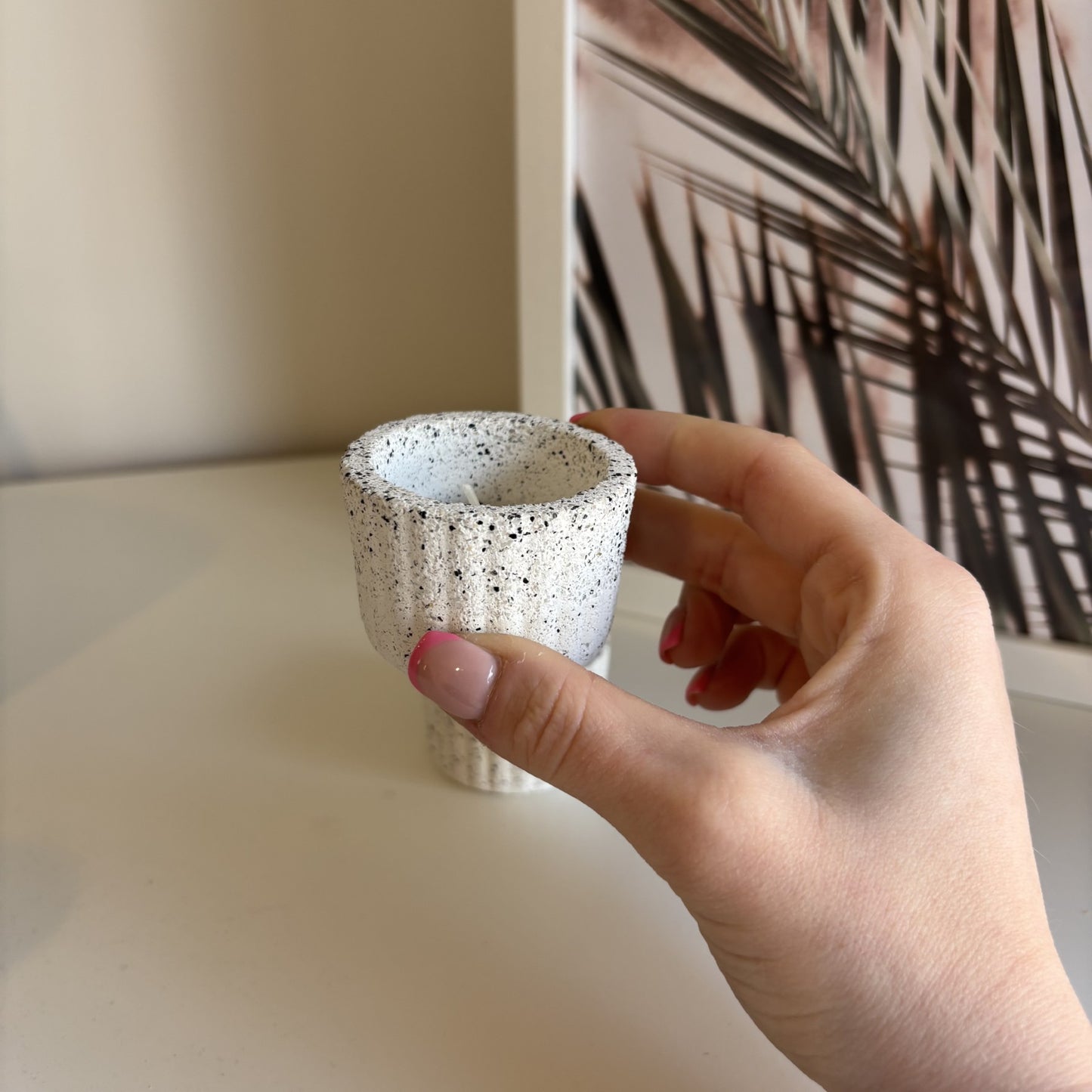 Concrete Ribbed Tealight Holders | Candle Holders | Wedding Table Decorations