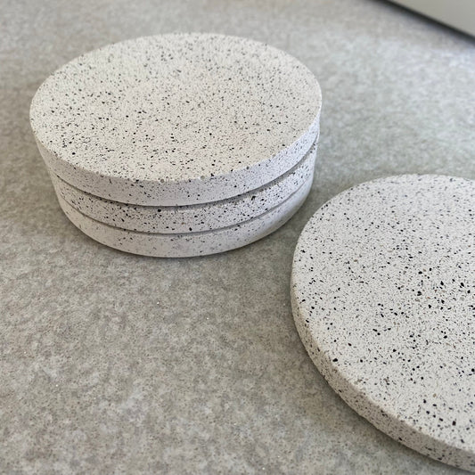 Concrete Circle Coasters | Decorative Coasters | Table Accessories