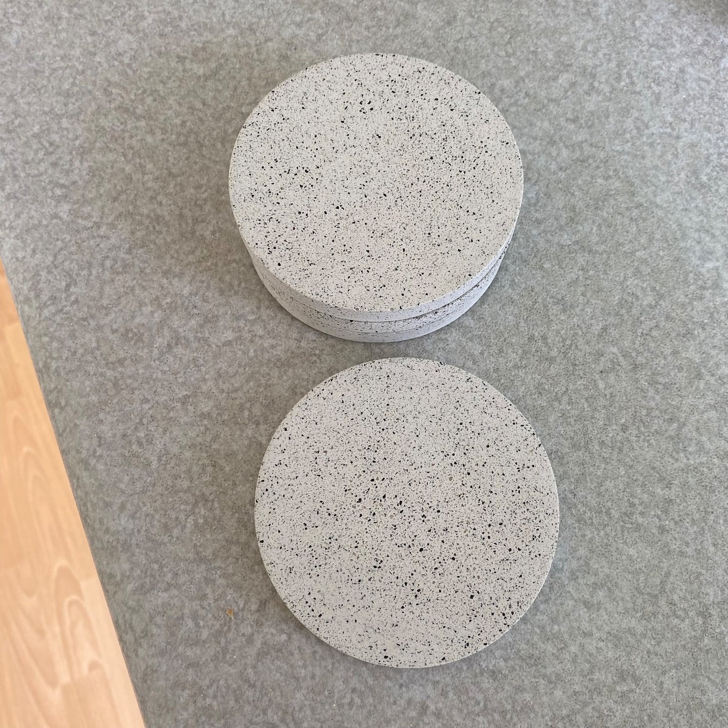 Concrete Circle Coasters | Decorative Coasters | Table Accessories