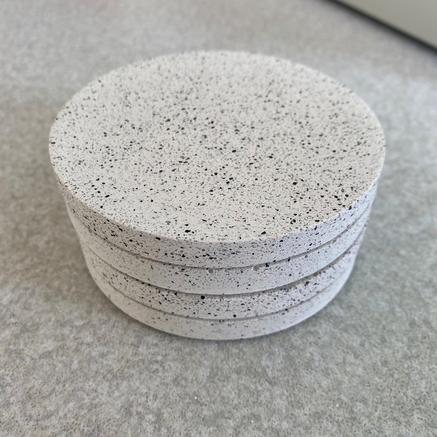 Concrete Circle Coasters | Decorative Coasters | Table Accessories