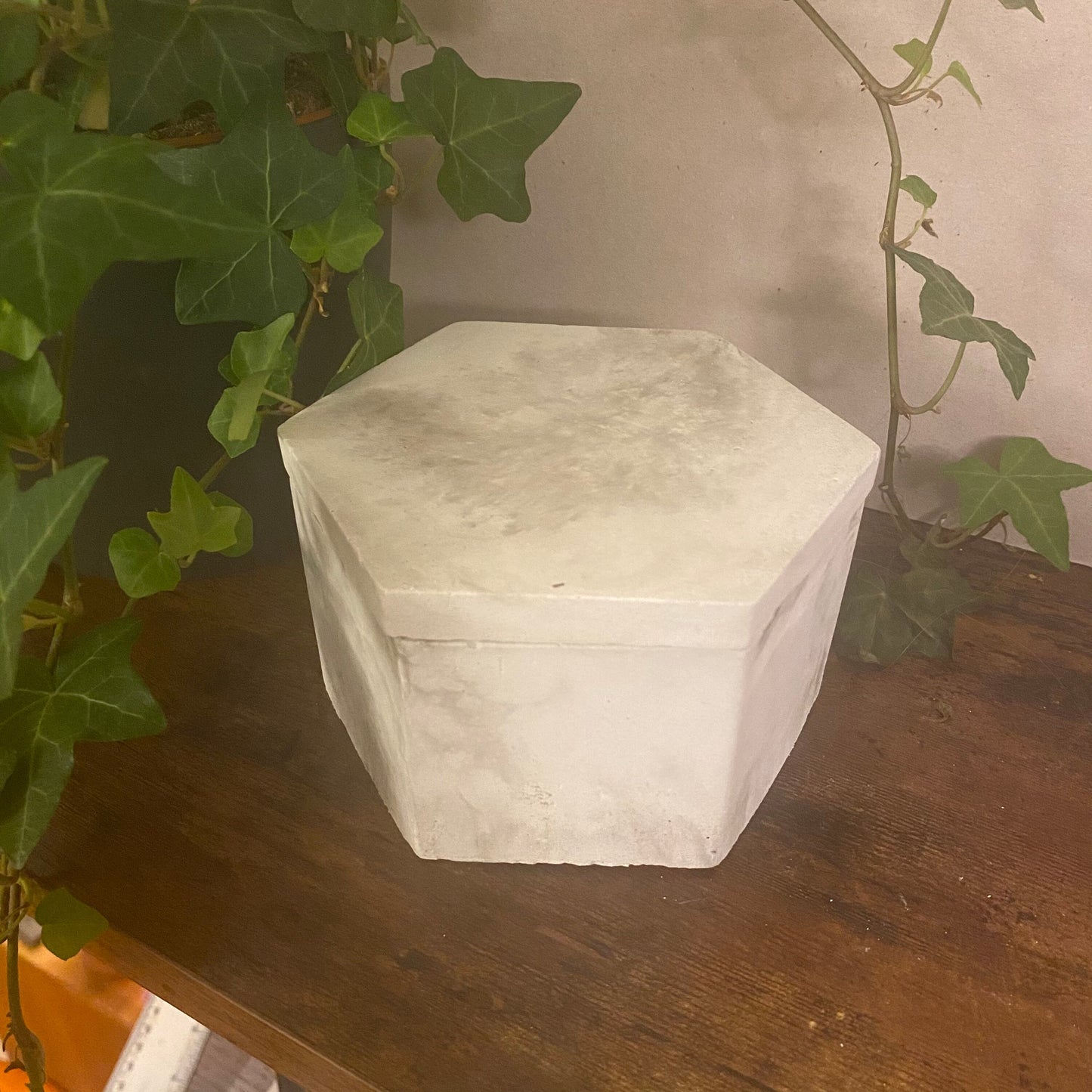 Concrete Hexagon Jewellery Box | Pot | Pinch Pot | Salt Cellar | Storage Pot