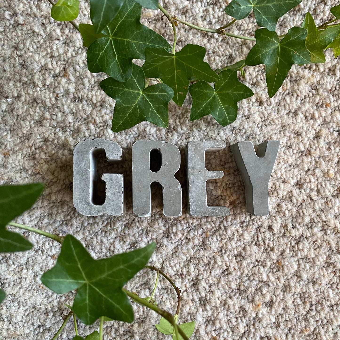 Concrete Letters | Personalised Letters | Grey and White Marble