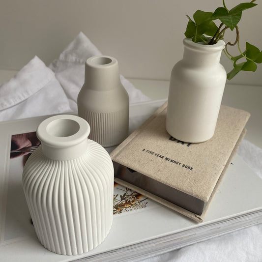 Small Minimal Concrete Vase | Minimalist | Modern | Decorative Vase | Boho Scandinavian Decor | Home Decor