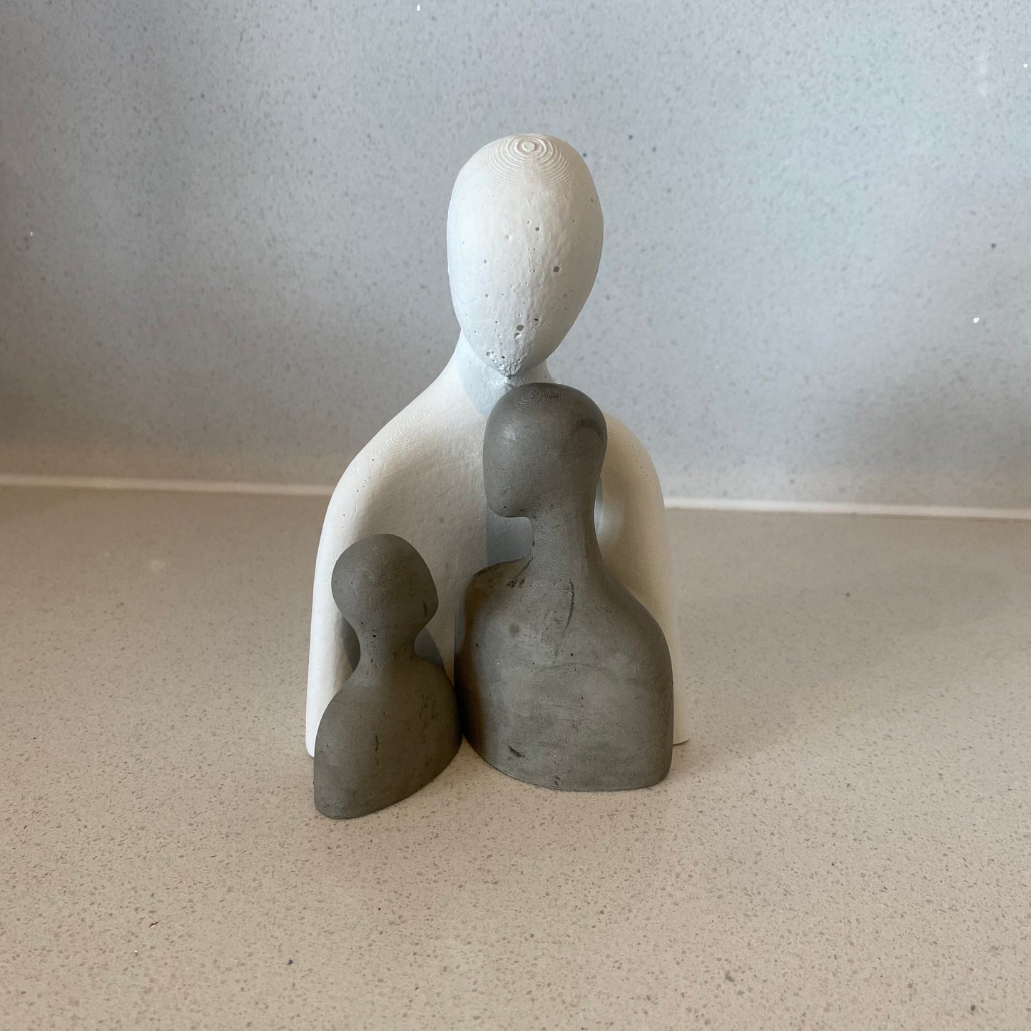 Concrete Family | Silhouette Ornament | Couple Family Ornament | Wedding Gift | Anniversary Gift