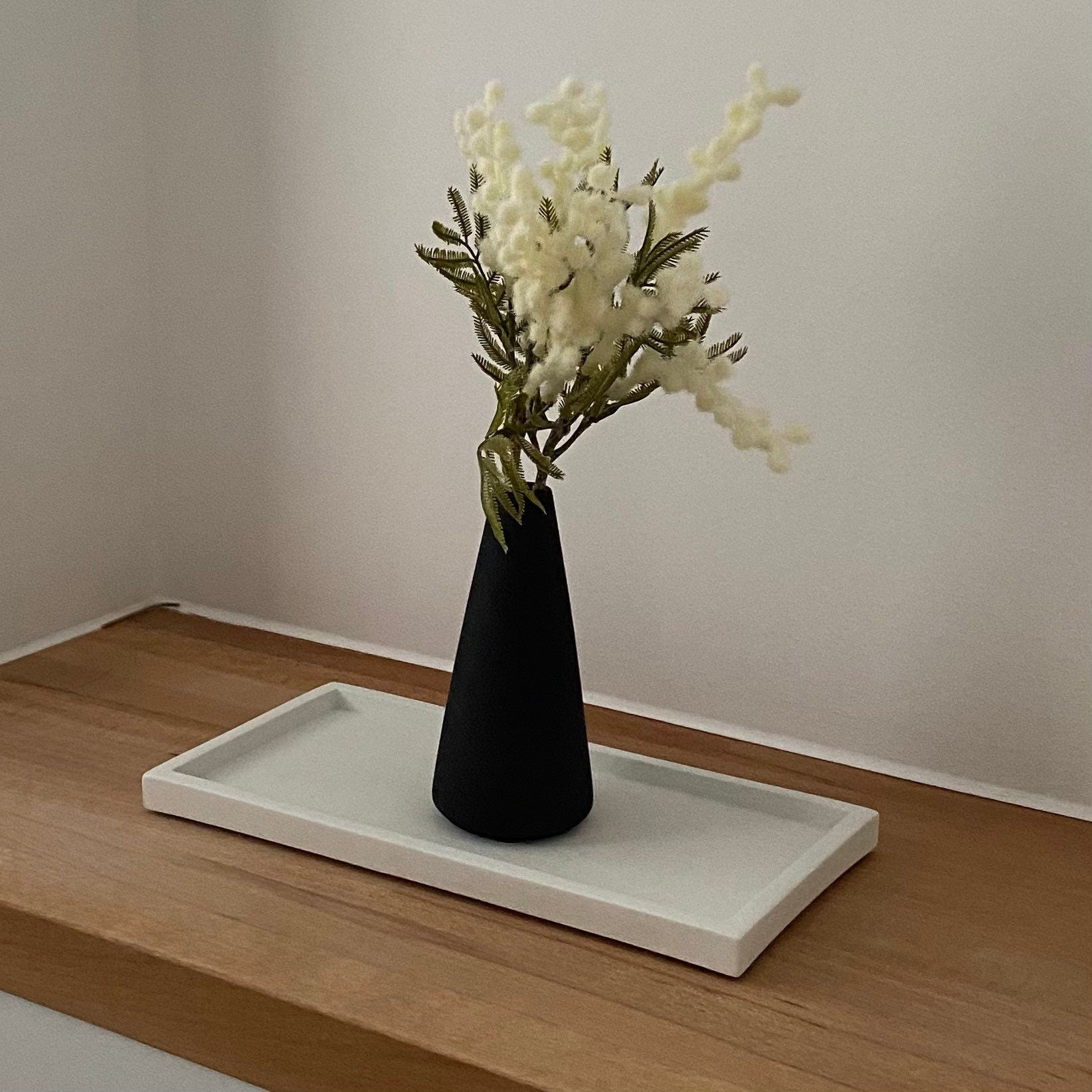 Concrete Minimal Tall Bud Vase | Decorative Vase | Dried Flower Vase