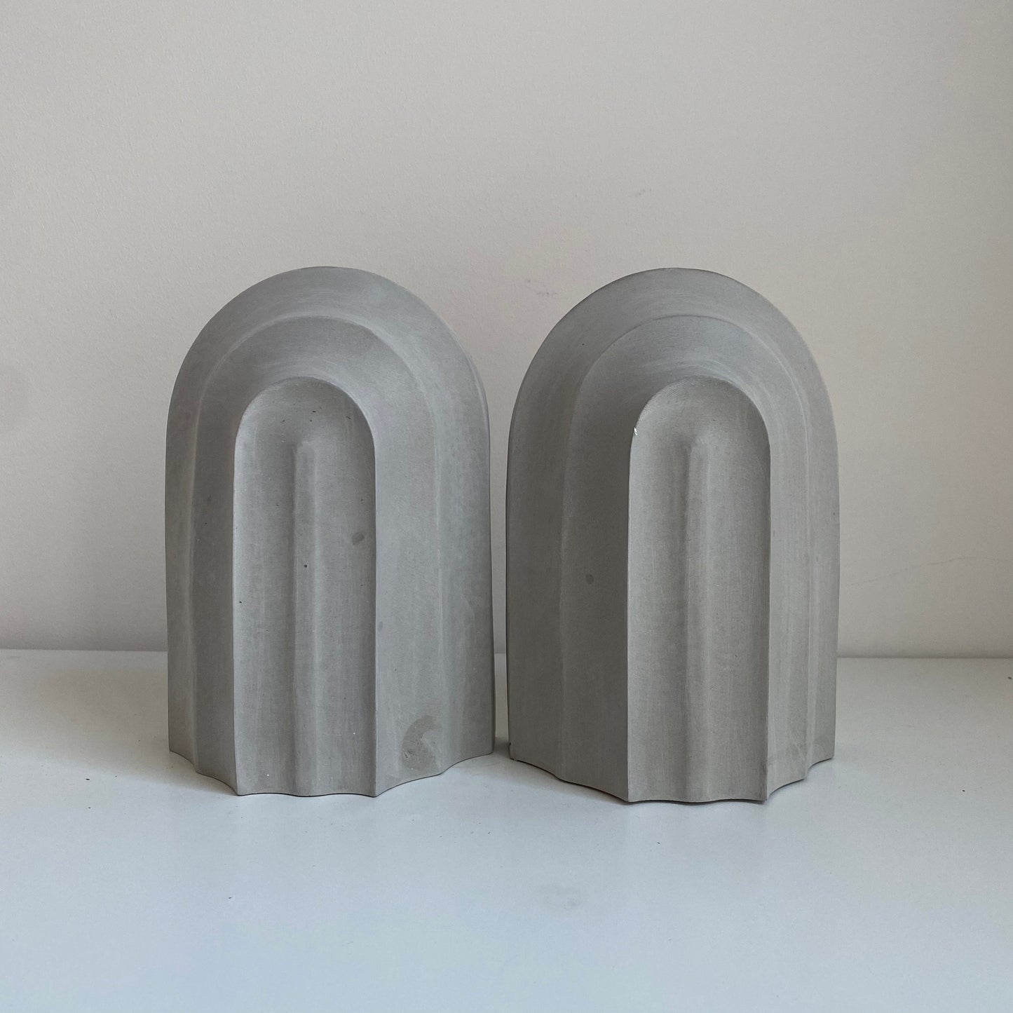 Large Concrete Arch Bookends | Book Holders | Modern Shelf Decor | Nordic Home Decor