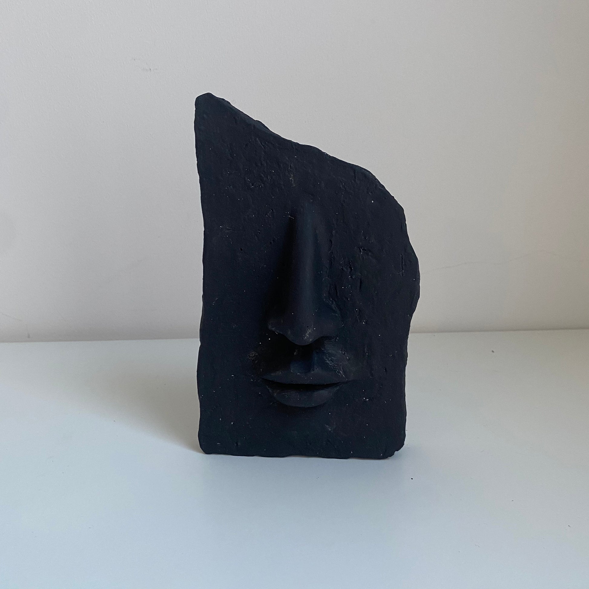 Freestanding Concrete Face Ornament | Face Sculpture | Home Decor