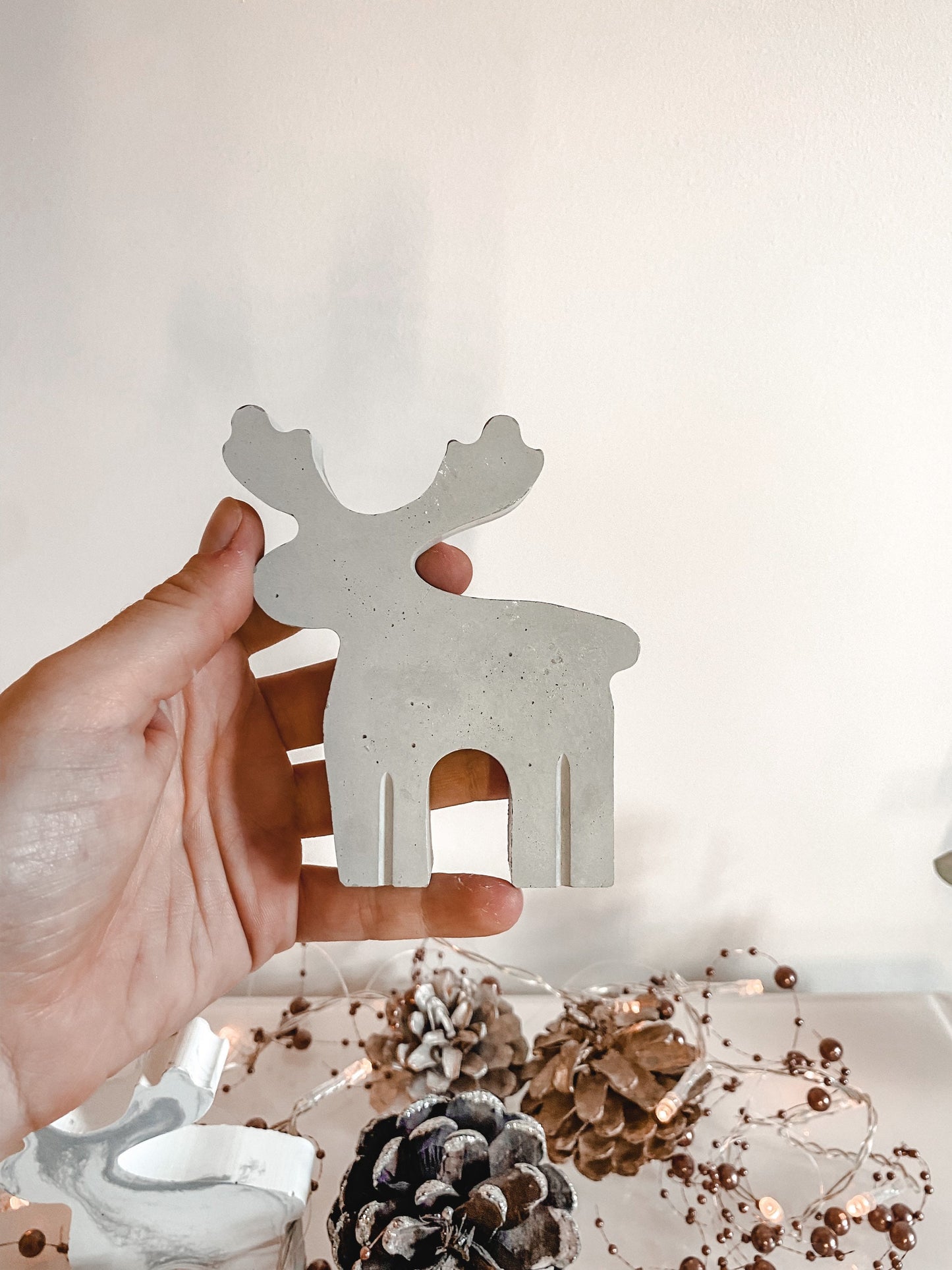 Concrete Reindeer | Winter Decor | Minimalist Christmas Decor | Xmas Elk