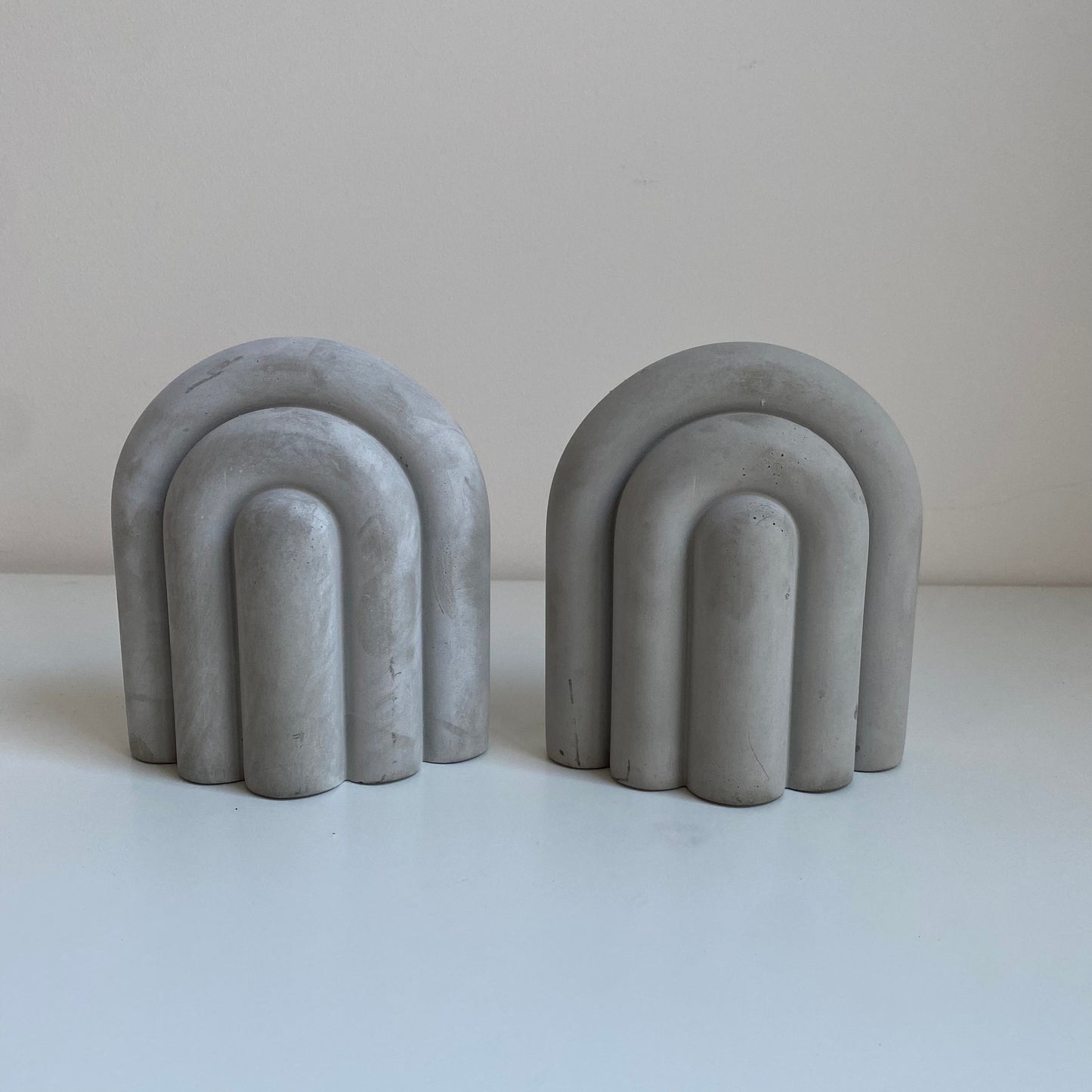 Concrete Arch Bookends | Book Holders | Modern Shelf Decor | Nordic Home Decor