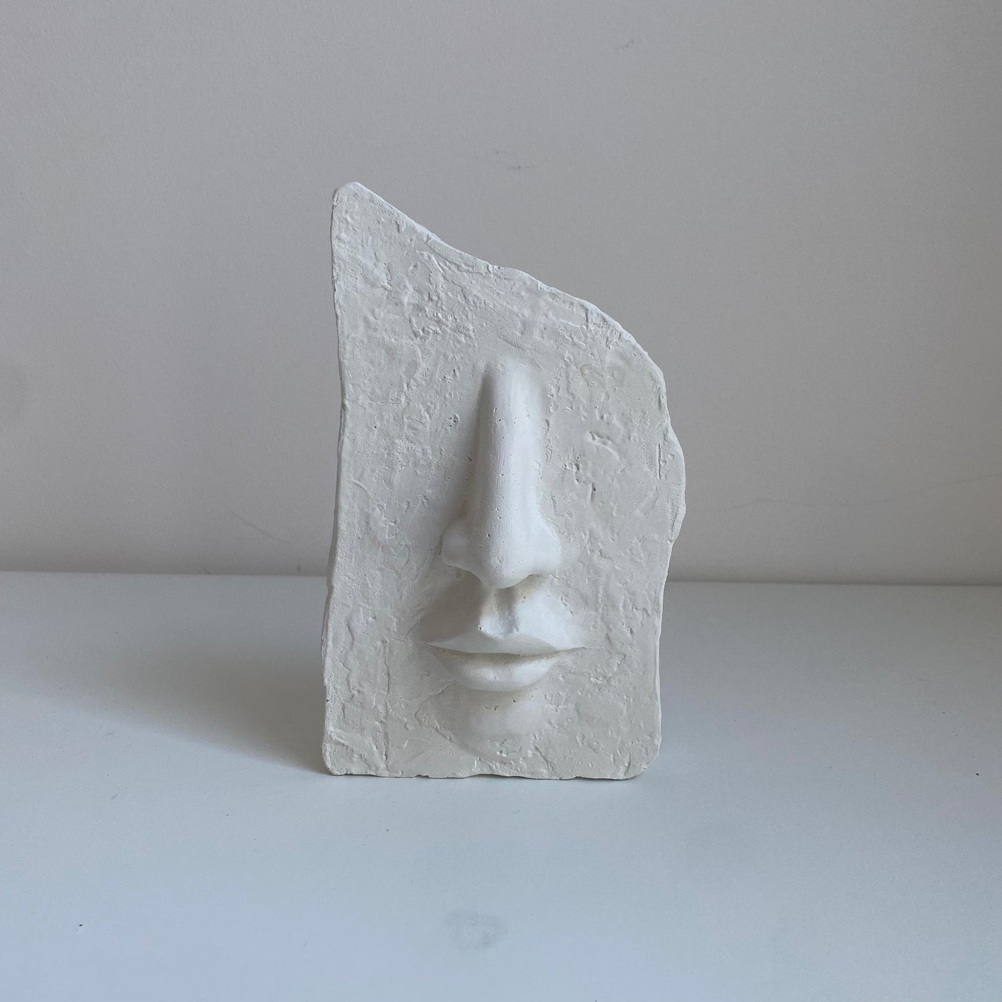 Freestanding Concrete Face Ornament | Face Sculpture | Home Decor