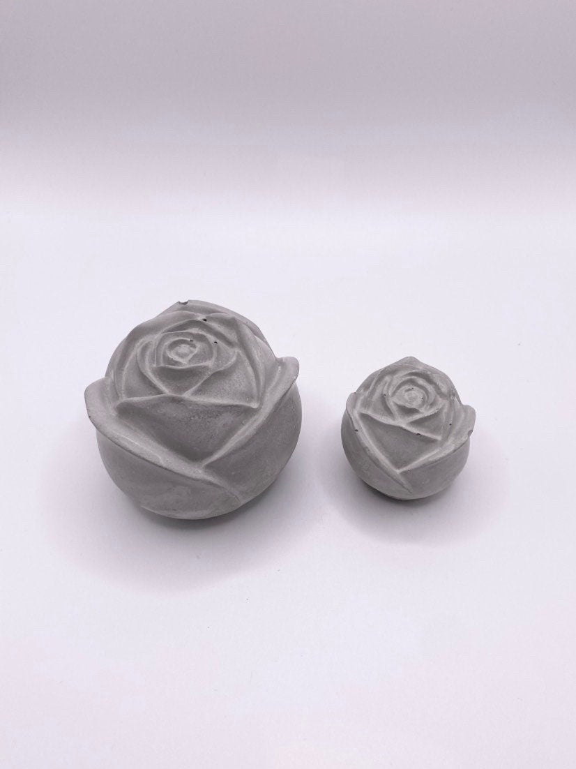 Concrete Rose Ornament | Decorative Concrete Flowers | Table Decor | Housewarming Gift | Living Room Decor