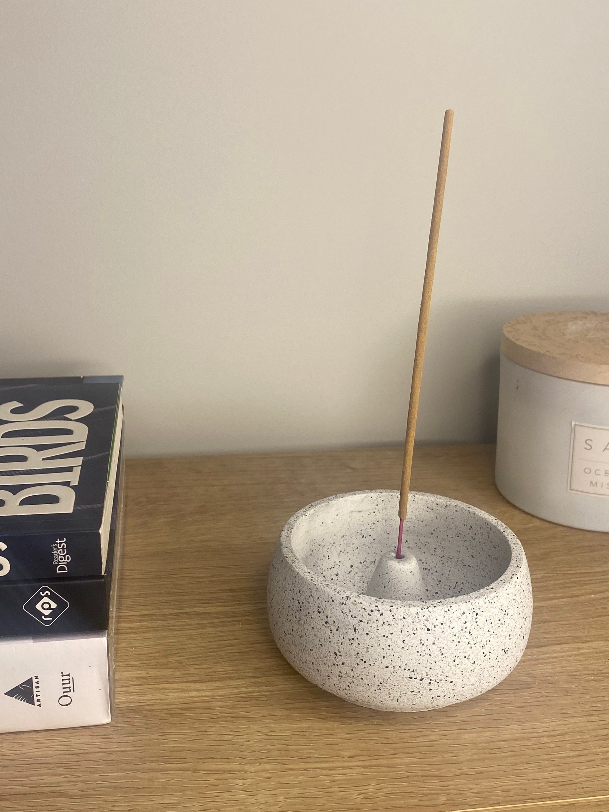 Concrete Circular Incense Holder Bowl | Incense Burner | Minimalist Home Decor